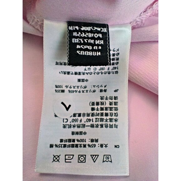 New Chef Works Pink Short Sleeve Work Women Shirt Size Medium Top Zip Complete - Picture 13 of 15